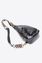 BLACK ONE SIZE - All The Feels PU Leather Sling Bag - handbag at TFC&H Co.