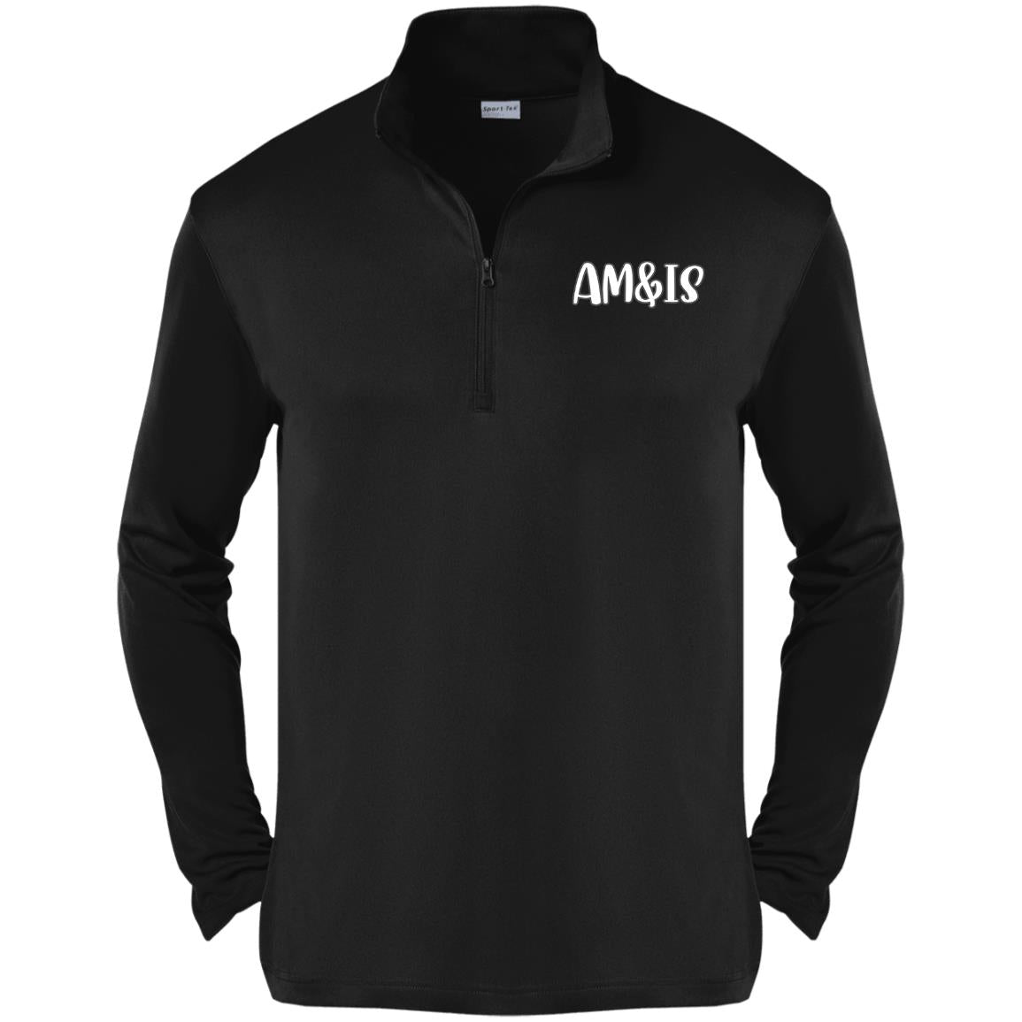 BLACK/ AM&IS Activewear 1/4-Zip Pullover - men's shirt at TFC&H Co.
