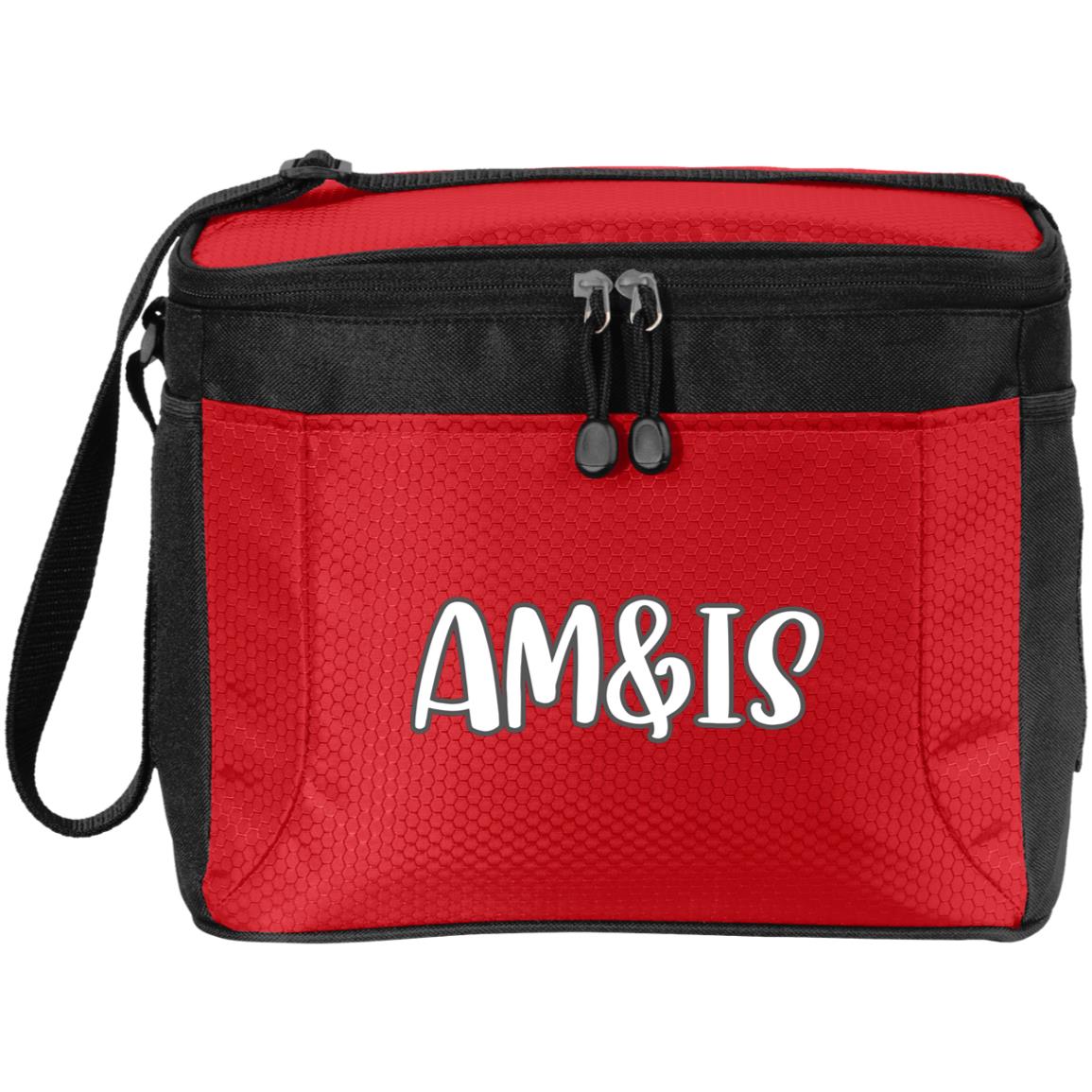 RED/BLACK ONE SIZE - AM&IS Activewear 12-Pack Cooler - lunch bag at TFC&H Co.
