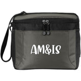 GREY/BLACK ONE SIZE - AM&IS Activewear 12-Pack Cooler - lunch bag at TFC&H Co.