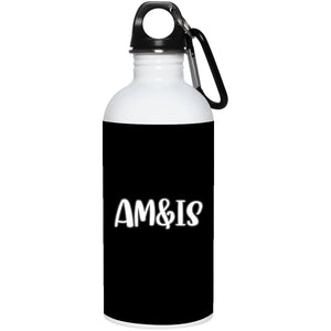 BLACK ONE SIZE - AM&IS Activewear 20 oz. Stainless Steel Water Bottle - Drinkware at TFC&H Co.
