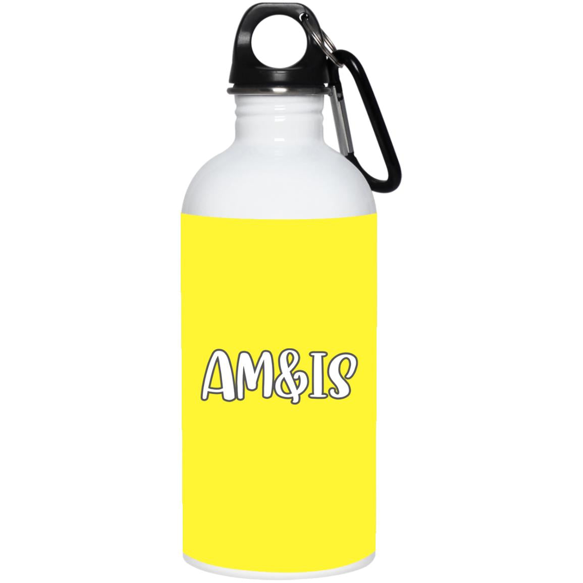 YELLOW ONE SIZE - AM&IS Activewear 20 oz. Stainless Steel Water Bottle - Drinkware at TFC&H Co.