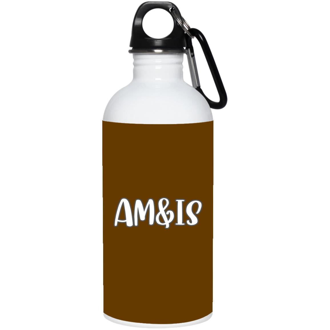 BROWN ONE SIZE - AM&IS Activewear 20 oz. Stainless Steel Water Bottle - Drinkware at TFC&H Co.