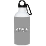 GRAY ONE SIZE - AM&IS Activewear 20 oz. Stainless Steel Water Bottle - Drinkware at TFC&H Co.