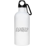 WHITE ONE SIZE - AM&IS Activewear 20 oz. Stainless Steel Water Bottle - Drinkware at TFC&H Co.