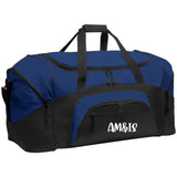 BLACK/TRUE ROYAL ONE SIZE - AM&IS Activewear Colorblock Sport Duffel - duffel bag at TFC&H Co.