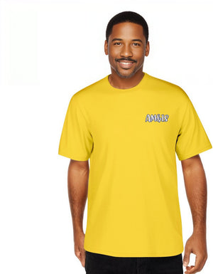 Yellow - Am&Is Embroidered Unisex Cotton T-shirt - Unisex T-Shirt at TFC&H Co.