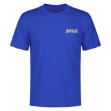 Blue - Am&Is Embroidered Unisex Cotton T-shirt - Unisex T-Shirt at TFC&H Co.