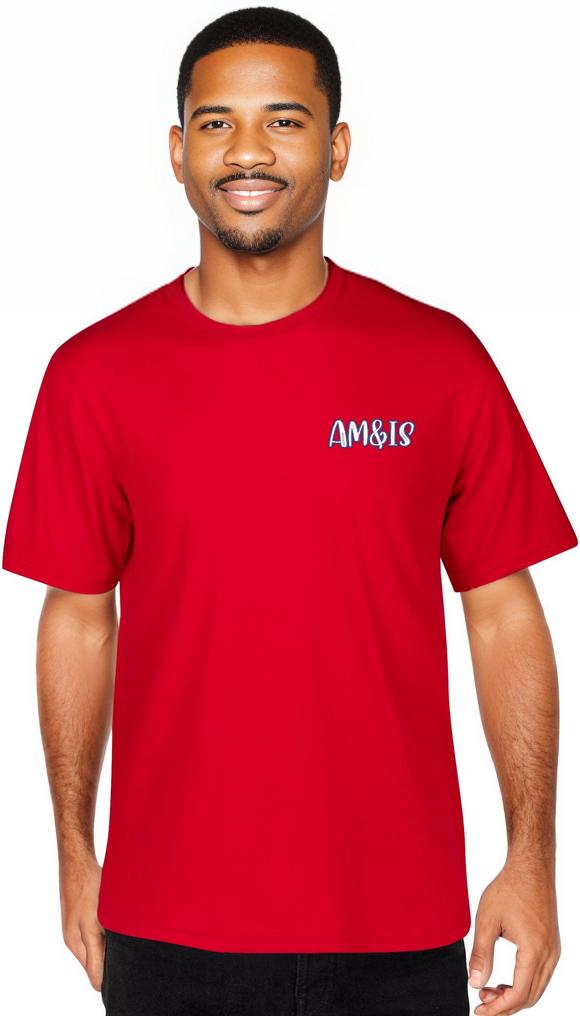 - Am&Is Embroidered Unisex Cotton T-shirt - Unisex T-Shirt at TFC&H Co.