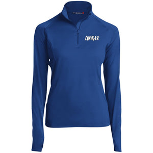 TRUE ROYAL - AM&IS Activewear Ladies' 1/2 Zip Performance Pullover - womens shirt at TFC&H Co.