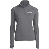 CHARCOAL HEATHER - AM&IS Activewear Ladies' 1/2 Zip Performance Pullover - womens shirt at TFC&H Co.