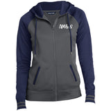 DARK SMOKE NAVY - AM&IS Activewear Ladies' Sport-Wick® Full-Zip Hooded Jacket - womens jacket at TFC&H Co.