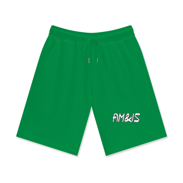 FERN GREEN - Am&Is Activewear Men's 100% Cotton Track Shorts - mens shorts at TFC&H Co.