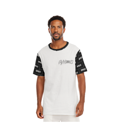 WHITE - Am&Is Men's O-Neck T-Shirt | 100% Cotton - mens t-shirt at TFC&H Co.