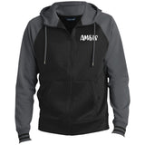 BLACK DARK SMOKE - AM&IS Activewear Men's Sport-Wick® Full-Zip Hooded Jacket - mens jacket at TFC&H Co.