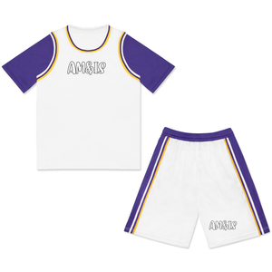 - Am&Is Men's Striped 2 In 1 T-Shirt & Shorts Basketball Jersey Set - mens basketball jersey set at TFC&H Co.