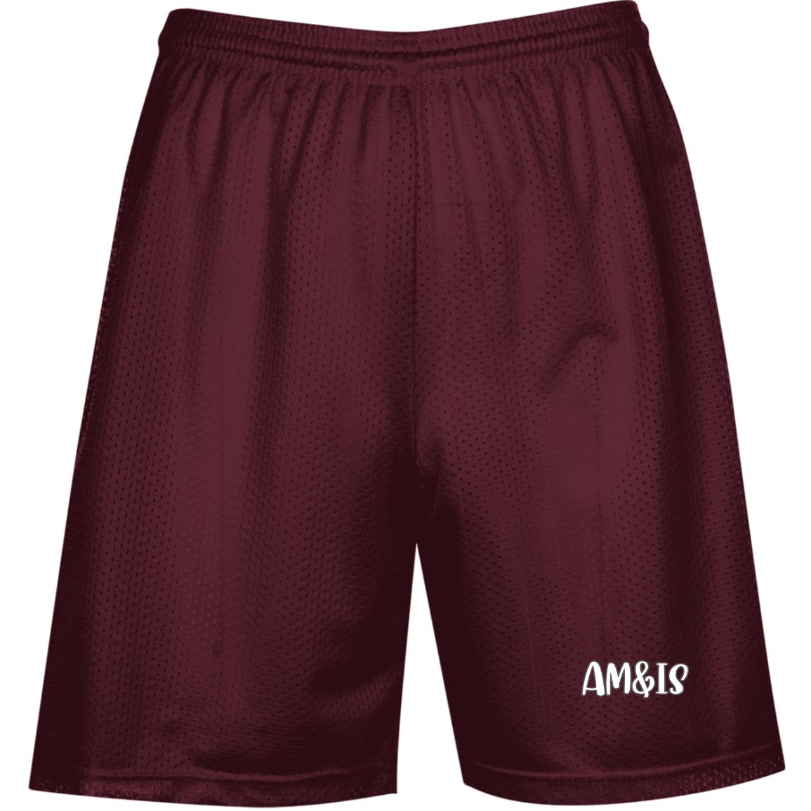 MAROON - Am&IS Activewear Performance Mesh Shorts - mens shorts at TFC&H Co.