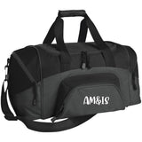 DARK CHARCOAL BLACK ONE SIZE - AM&IS Activewear Small Colorblock Sport Duffel Bag - duffel bag at TFC&H Co.