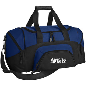 BLACK/TRUE ROYAL ONE SIZE - AM&IS Activewear Small Colorblock Sport Duffel Bag - duffel bag at TFC&H Co.