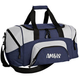 NAVY/GRAY ONE SIZE - AM&IS Activewear Small Colorblock Sport Duffel Bag - duffel bag at TFC&H Co.