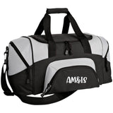 BLACK GRAY ONE SIZE - AM&IS Activewear Small Colorblock Sport Duffel Bag - duffel bag at TFC&H Co.