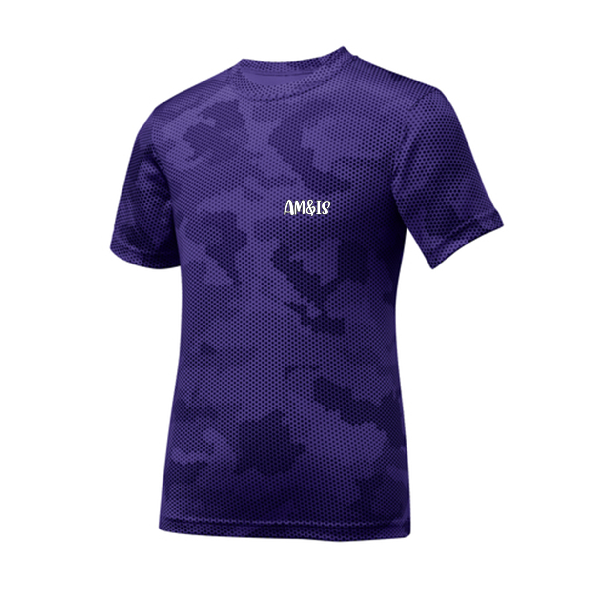 PURPLE Am&Is Activewear Sport-Tek® Youth CamoHex Tee - kid's t-shirts at TFC&H Co.