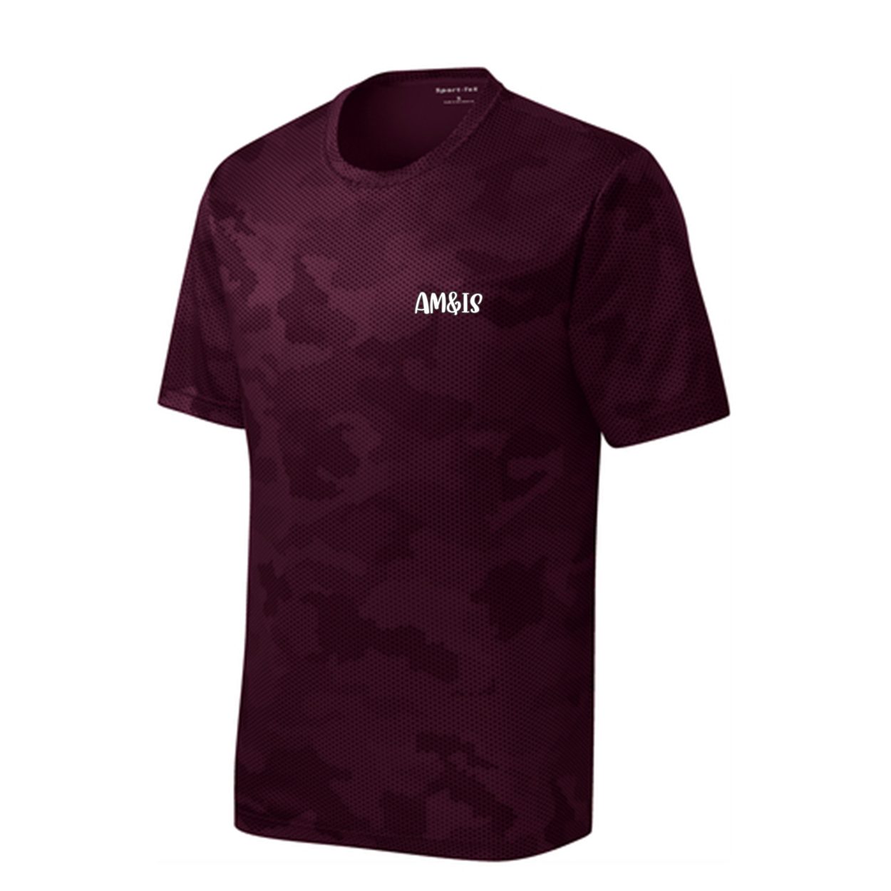 MAROON - Am&Is Activewear Sport-Tek® Youth CamoHex Tee - kids t-shirts at TFC&H Co.