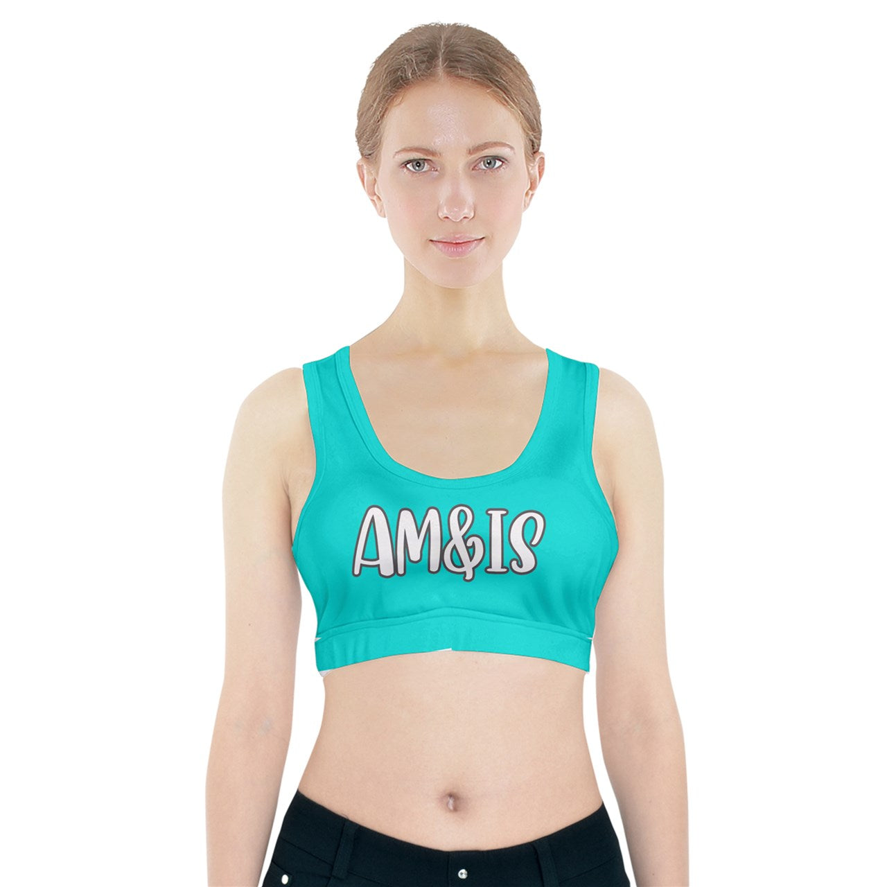 - Am&Is Activewear Sports Bra With Pocket - 6 colors - womens sports bra at TFC&H Co.