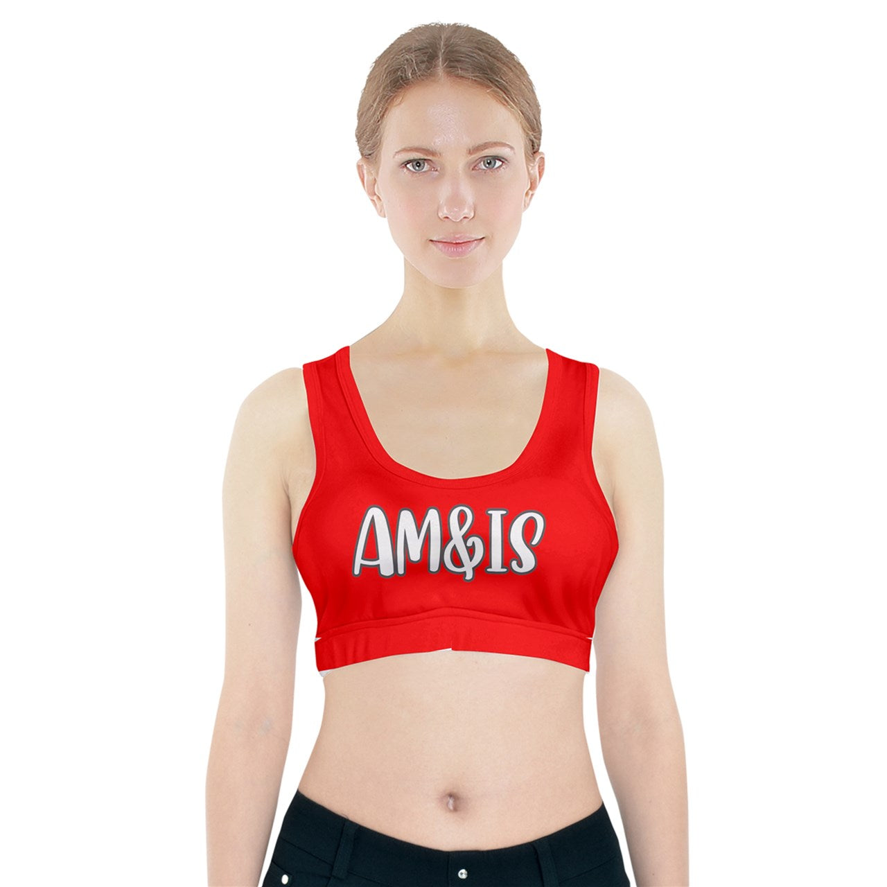 Am&Is Activewear Sports Bra With Pocket - 6 colors - women's sports bra at TFC&H Co.