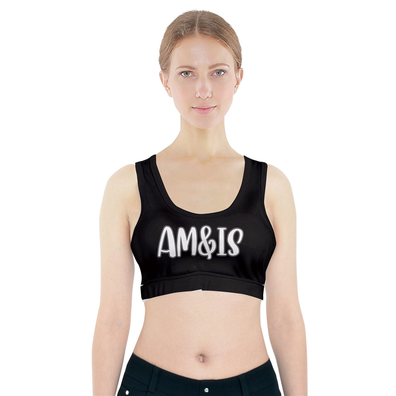 - Am&Is Activewear Sports Bra With Pocket - 6 colors - womens sports bra at TFC&H Co.