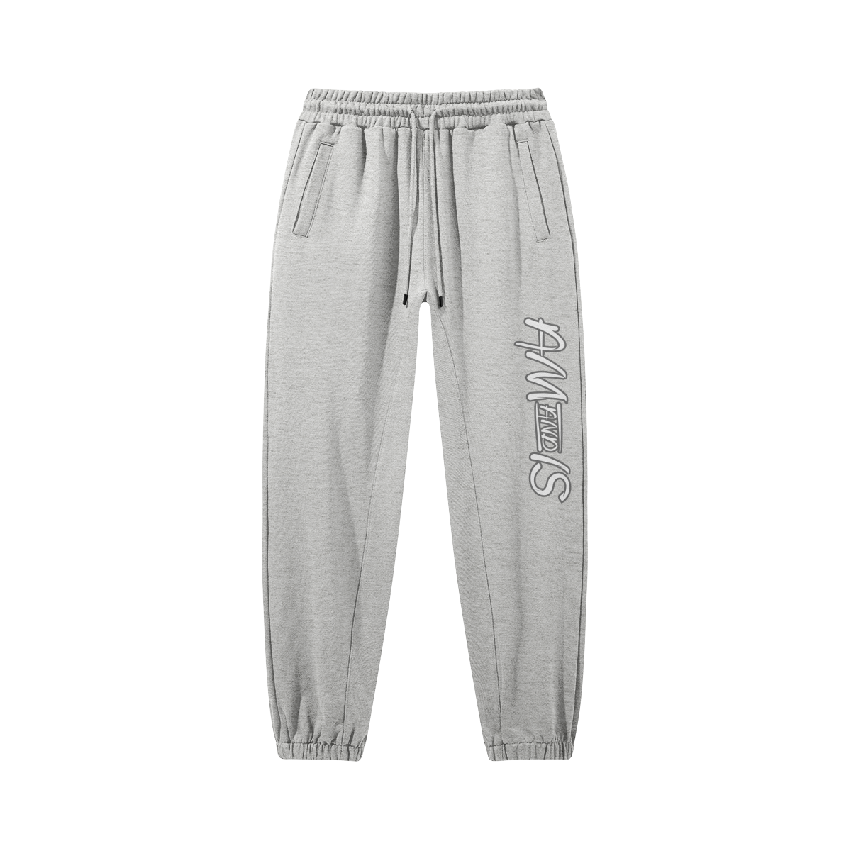 Heather Gray - Am&Is Unisex Heavyweight Baggy Sweatpants0 - unisex pants at TFC&H Co.