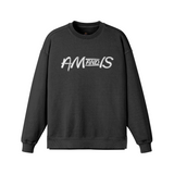 Faded Black - Am&Is Unisex Heavyweight Oversized Side Slit Faded Sweatshirt - unisex sweatshirt at TFC&H Co.