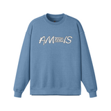 Slate Blue - Am&Is Unisex Heavyweight Oversized Side Slit Faded Sweatshirt - unisex sweatshirt at TFC&H Co.