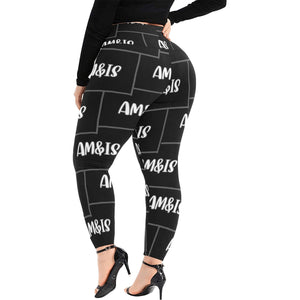 - Am&Is Women's High Waist Leggings Voluptuous (+) Plus Size - womans leggings at TFC&H Co.