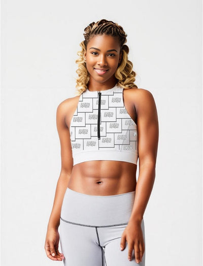 - Am&Is Activewear Womens Zipup Sports Bra - ships from The US - womens sports bra at TFC&H Co.