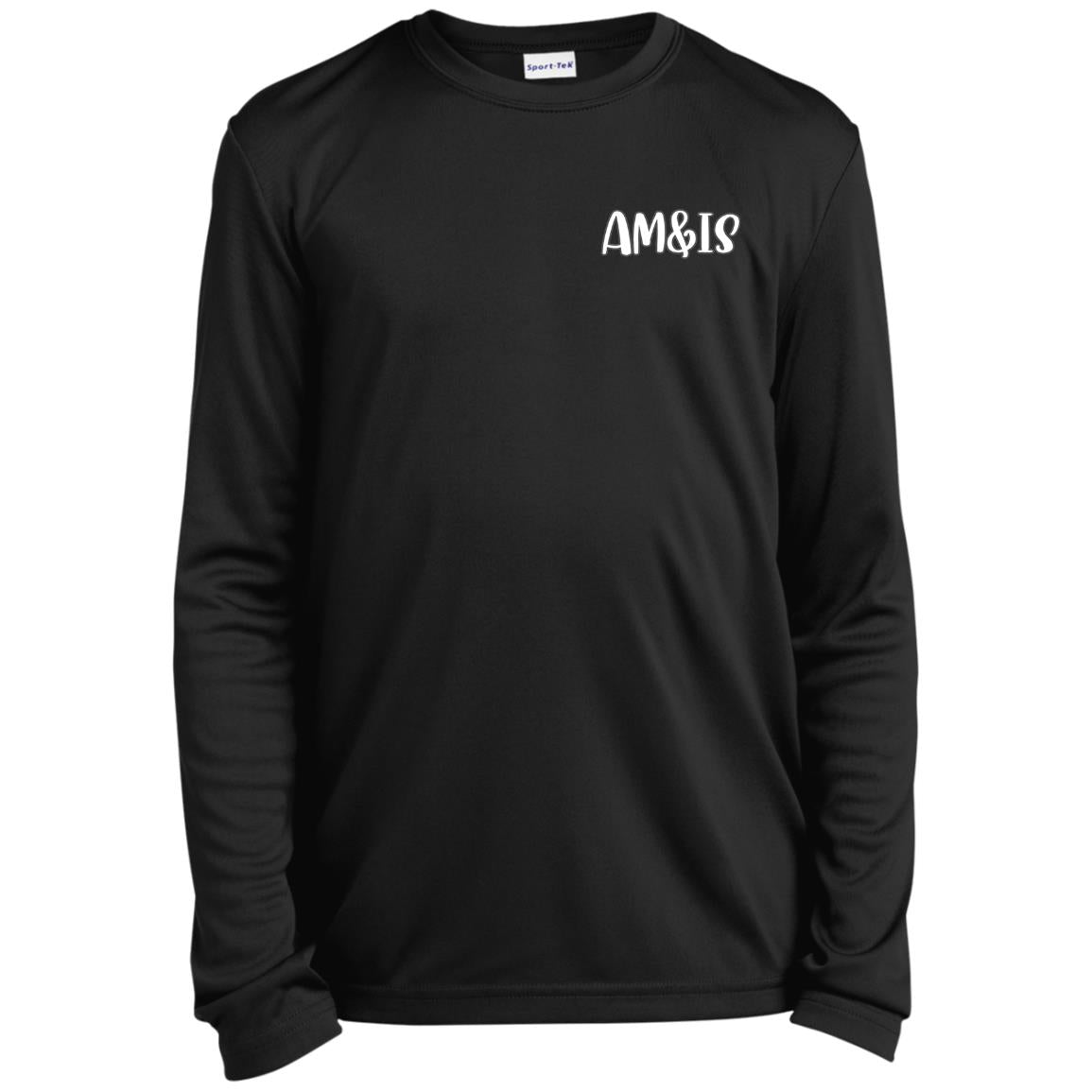 BLACK AM&IS Activewear Youth Long Sleeve Performance Tee - kid's t-shirts at TFC&H Co.