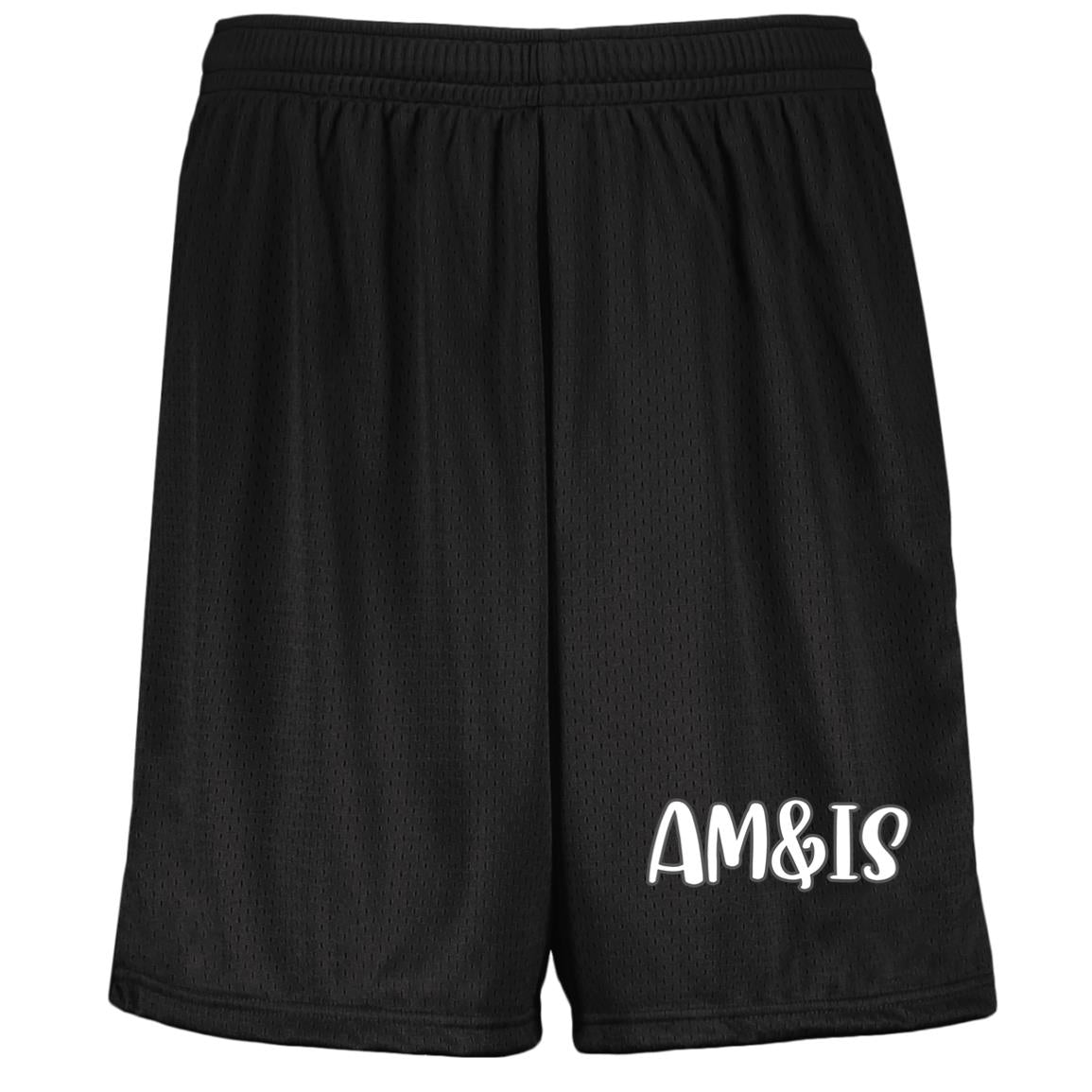 BLACK - AM&IS Activewear Youth Moisture-Wicking Mesh Shorts - kids shorts at TFC&H Co.