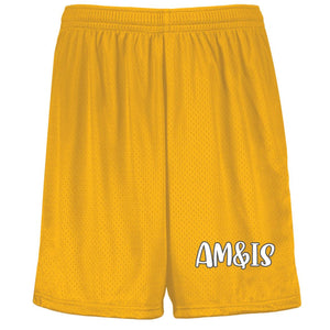 GOLD - AM&IS Activewear Youth Moisture-Wicking Mesh Shorts - kids shorts at TFC&H Co.