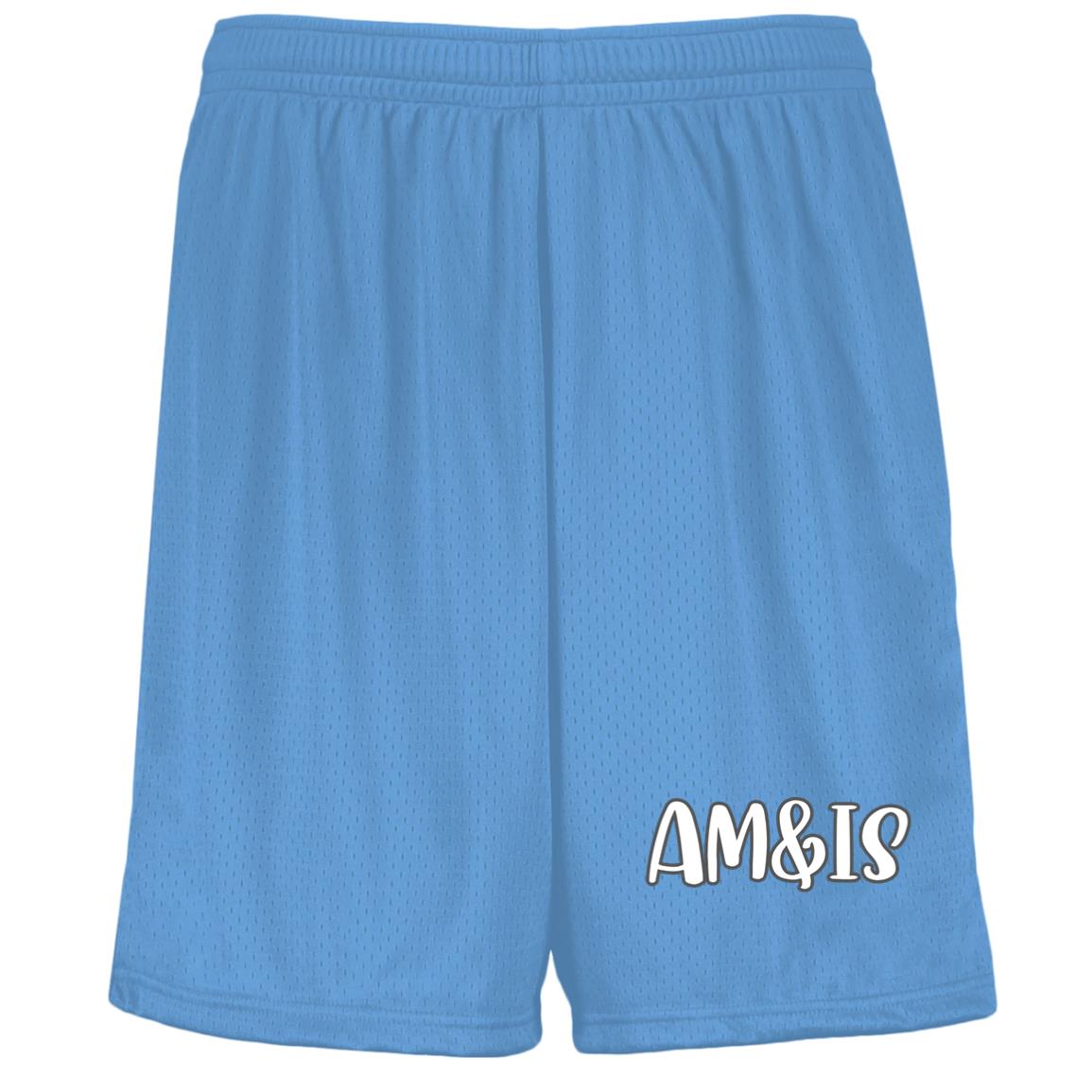COLUMBIA BLUE - AM&IS Activewear Youth Moisture-Wicking Mesh Shorts - kids shorts at TFC&H Co.