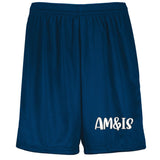 NAVY - AM&IS Activewear Youth Moisture-Wicking Mesh Shorts - kids shorts at TFC&H Co.