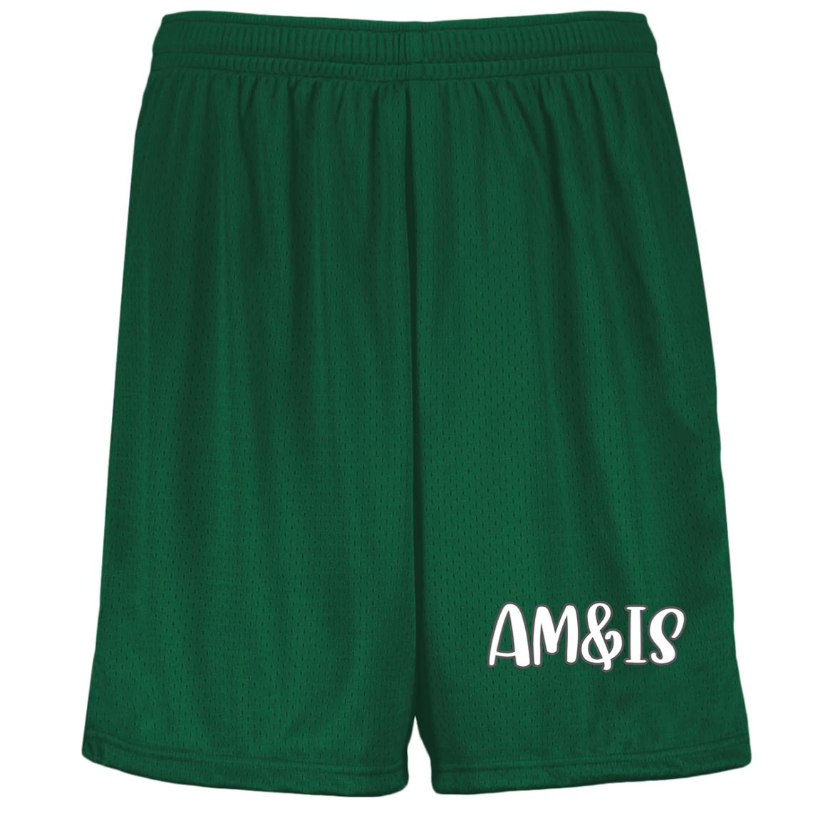 FOREST - AM&IS Activewear Youth Moisture-Wicking Mesh Shorts - kids shorts at TFC&H Co.
