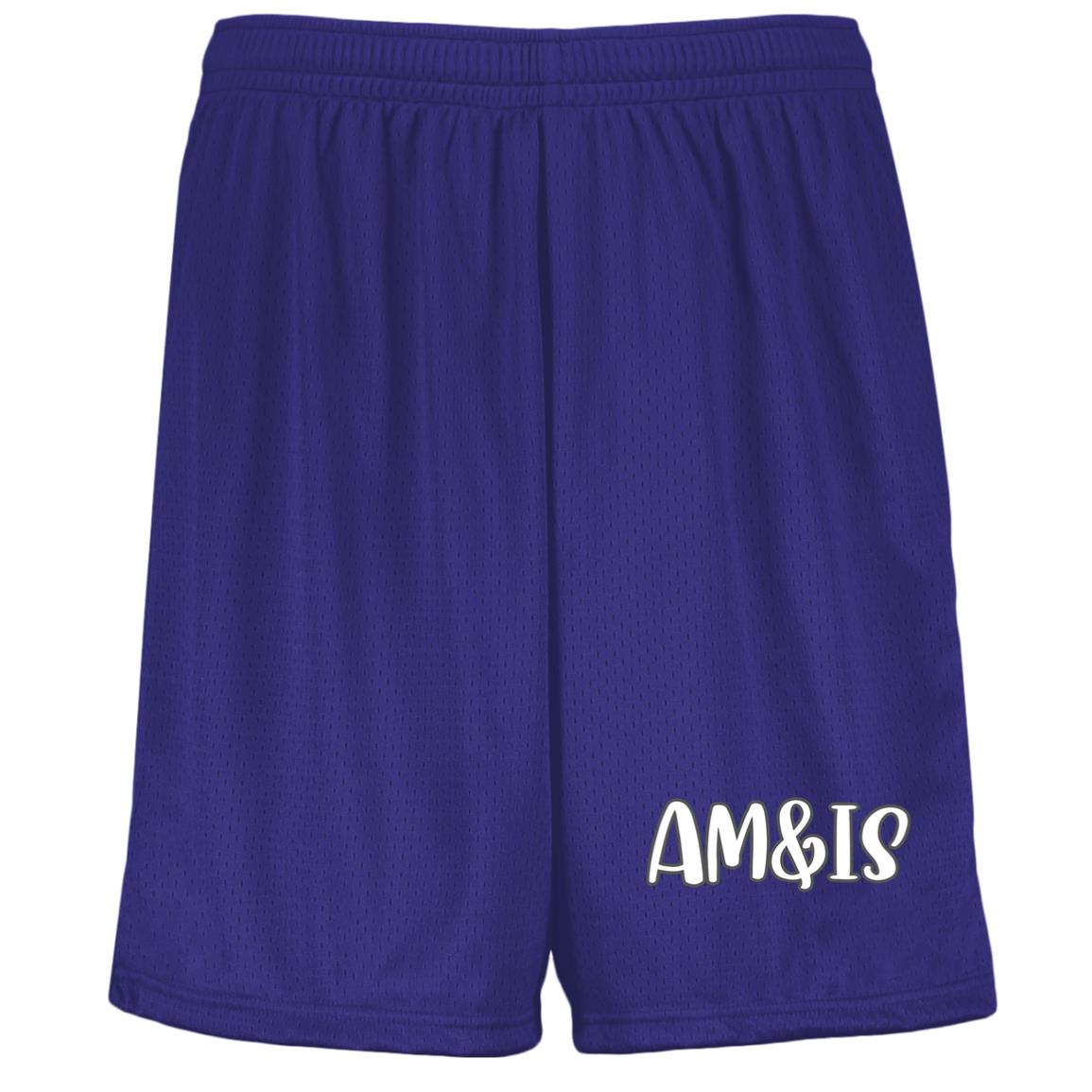PURPLE - AM&IS Activewear Youth Moisture-Wicking Mesh Shorts - kids shorts at TFC&H Co.
