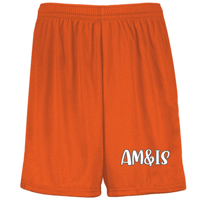 ORANGE - AM&IS Activewear Youth Moisture-Wicking Mesh Shorts - kids shorts at TFC&H Co.
