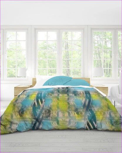 multi-colored King Aqua Depth Home King Duvet Cover Set - bedding at TFC&H Co.