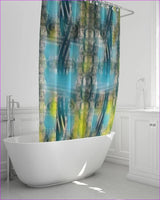 multi-colored L Aqua Depth Home Shower Curtain 72"x72" - shower curtain at TFC&H Co.