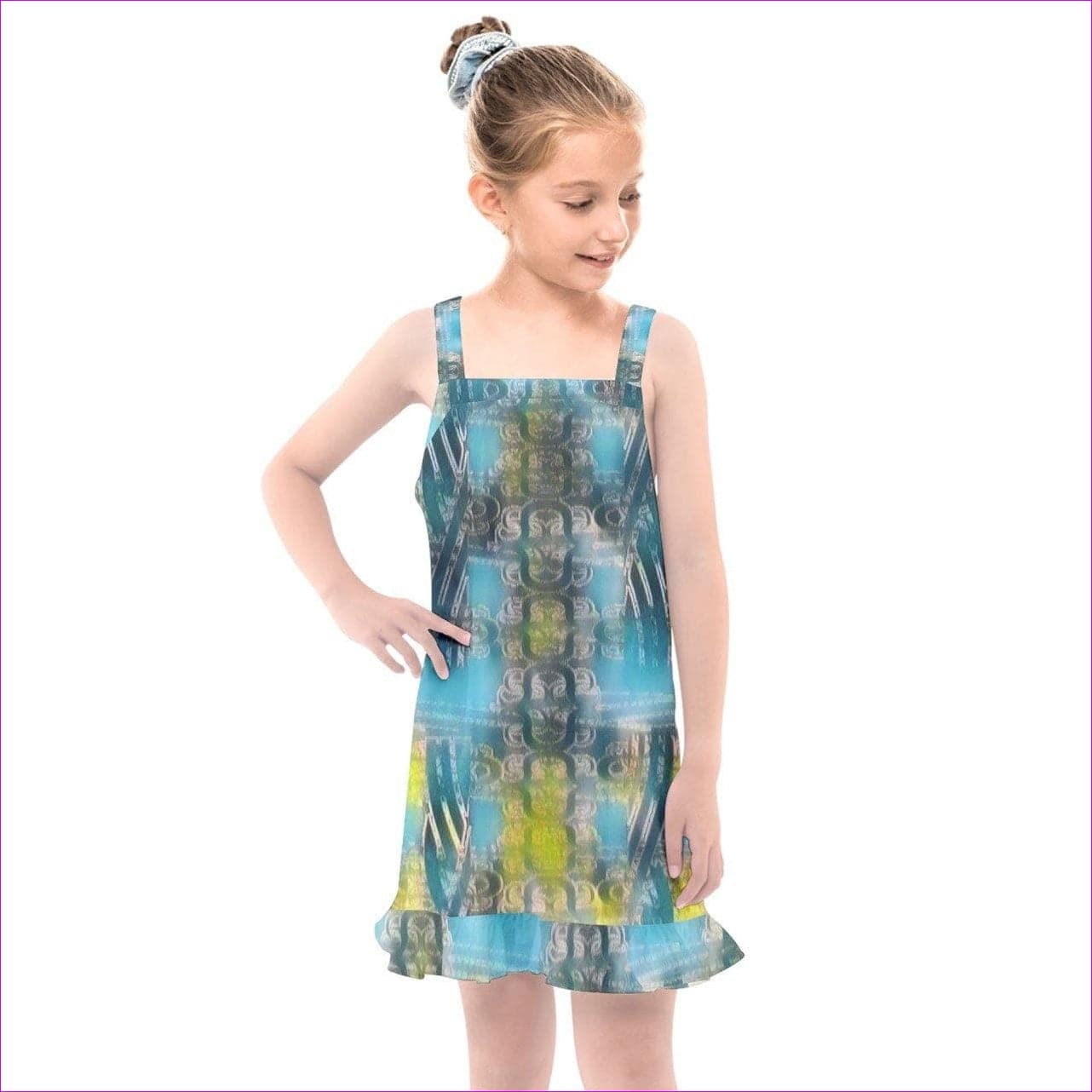 - Aqua Depth Kids Overall Dress - kids dress at TFC&H Co.