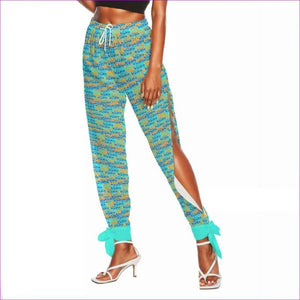 - Aqua Flame Womens Side Cut-Out Bottom Strap Pants - womens bottoms at TFC&H Co.