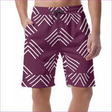 maroon - Arrows Men's Casual Shorts - mens shorts at TFC&H Co.
