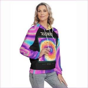 - Ascended Tie-Dye Print Womens Hoodie With Raglan Sleeve - Womens Hoodie at TFC&H Co.