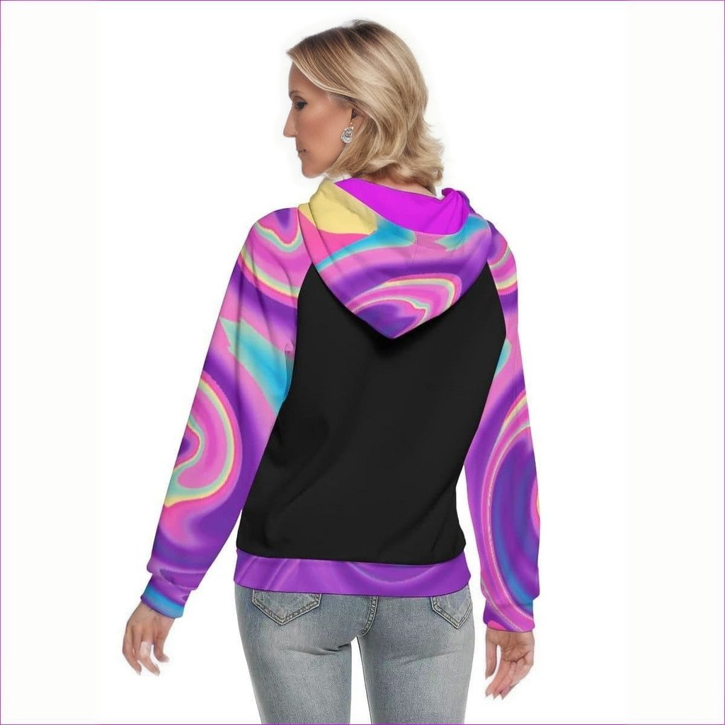 - Ascended Tie-Dye Print Womens Hoodie With Raglan Sleeve - Womens Hoodie at TFC&H Co.